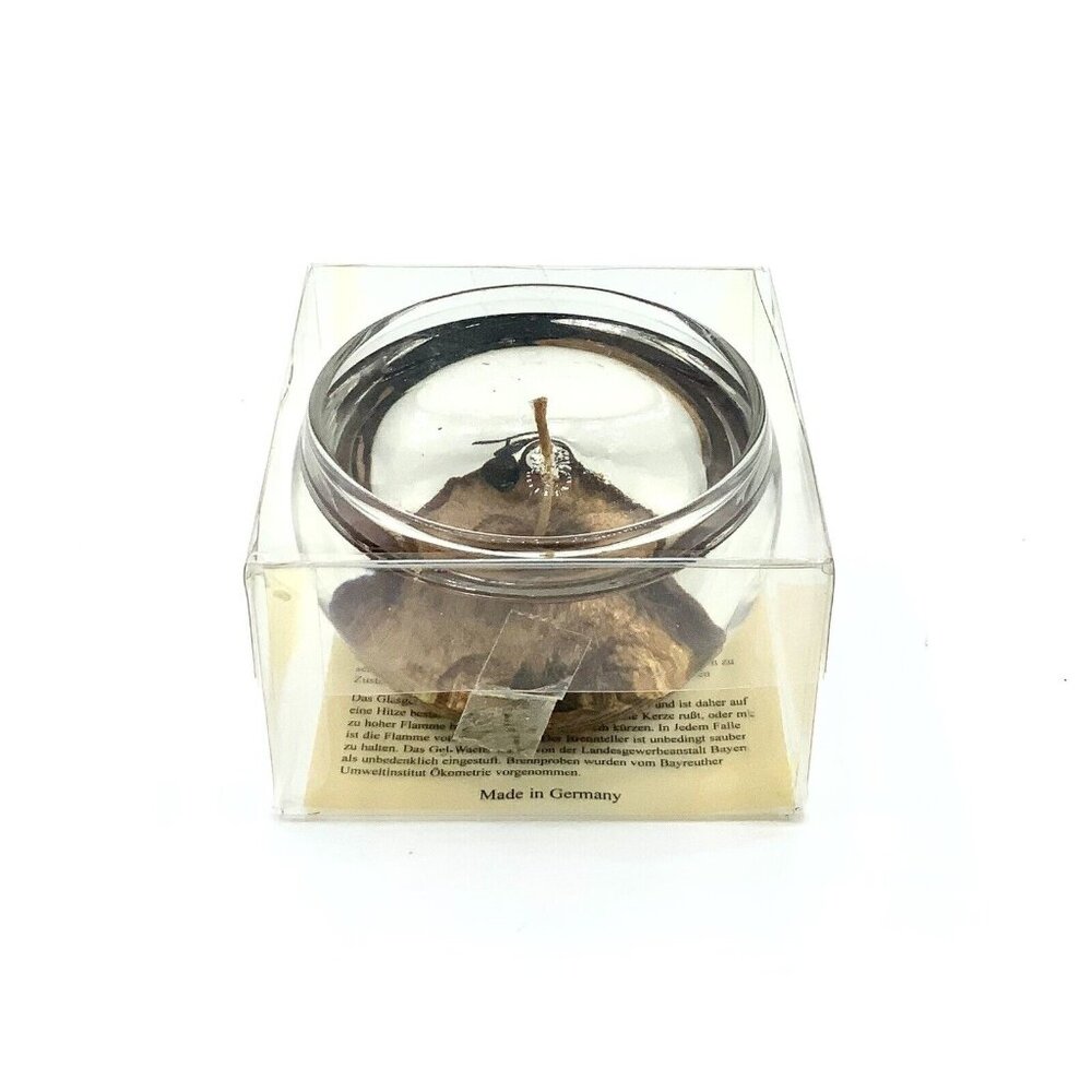 German Mushroom Gel Wax Candle - Unique Home Decor in 2 3/4" Glass Jar